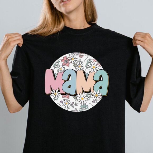 Mama Gift Shirt, Floral Mama Unisex Tee Shirt, My Mom Is The Best T-shirt - Picture 1 of 4